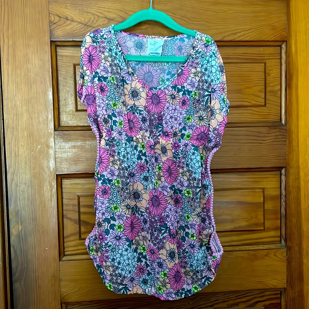 Shade Critters Flower Swim Cover Dress EUC Sz YXS